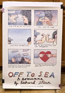 Signed Rare Richard Stine Off To Sea Print Picture 1st Edition 28 x 20 inches - Picture 1 of 9