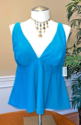 NWT! Old Navy Soft-Cup/Multi-Way Strap Tankini Swim Top In Jade Sz XXL (20) - Image 1 of 4