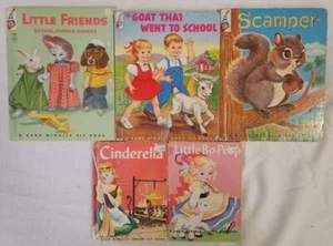 Vintage Rand McNally Elf & Junior Elf 5 Book Lot- Scamper, Cinderella, Bo Peep - Bild 1 von 12