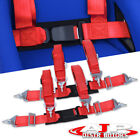 Jdm 4 Point Nylon Harness Safety Seat Belts Red X2 For Ae86 Levin Mr2 Celica