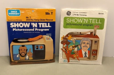 Vintage Show ‘N Tell Picturesound Programa Disco e Filme Mr. T & Captain Kangaroo - Imagem 1 de 4