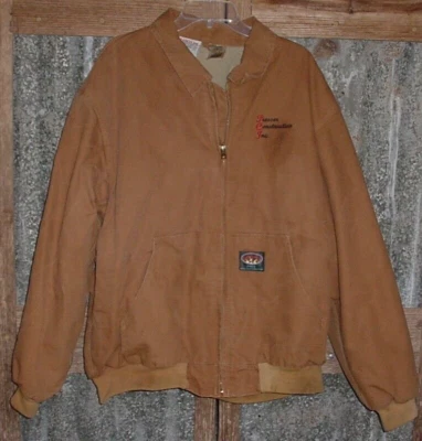 Rasco FR Fire Flame Resistant Brown Duck Quilted Jacket 2XL Long NFPA 2112 Quilt - Image 1 of 4