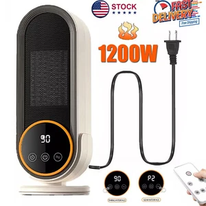 1200W Portable Electric Heater Desk Heater for Room LCD Touch Screen Display - Picture 1 of 16