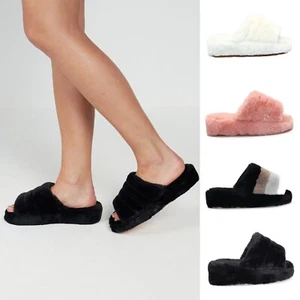 Mujeres Mulas de Piel Deslizantes Pantuflas Damas Sin Cordones Playa Fiesta Informal Chanclas - Imagen 1 de 24