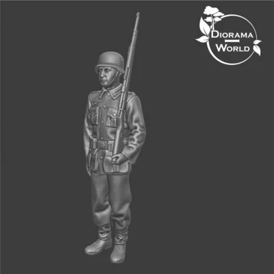 LASER CREATION-WORLD Soldat, 3D Druck Modellbau Figur & Miniatur Resin zum bemalen, 1:35, 1:48, 1:72