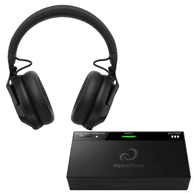 AlphaTheta HDJ-F10-TX Wireless Monitor DJ Headphones w Transmitter