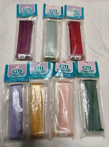 YLI Silk Ribbon for Embroidery Crafts Lot Of 7- 7mm /5yrds Various Colors -Japan - Picture 1 of 4