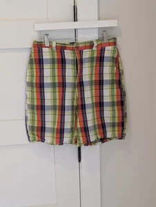 Polo Ralph Lauren Shorts Red Yellow Blue Plaid Youth Teen Boy Size 16 - Picture 1 of 5