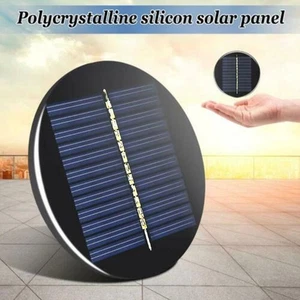 Mini Solar Panel Module 6V 2W 0.35A 80MM Round Poly DIY Epoxy Cell N6Q7 - Picture 1 of 9
