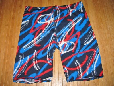 Maiô DOLFIN JAMMER tamanho 30 nylon elastano AZUL BRANCO e VERMELHO - Imagem 1 de 3