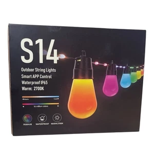S14 Outdoor String Lights Lichterkette farbig Smart App warm 2700K - Bild 1 von 1