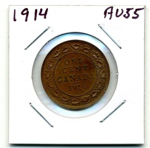 Canada. Large Cent. 1914 choice About Uncirculated glossy brown - Picture 1 of 2