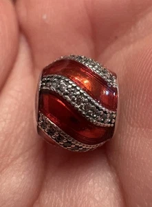 Authentic Pandora Christmas Holiday Red Adornment Charm 791991EN07 Retired - Picture 1 of 6