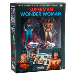 Eaglemoss DC Superman & Wonder Woman Collector’s Set with 2 Figurines & Book - Picture 1 of 5