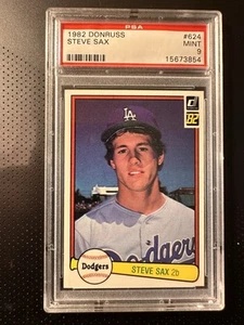 1982 Donruss Steve Sax RC #624 Los Angeles PSA 9 - Bild 1 von 2