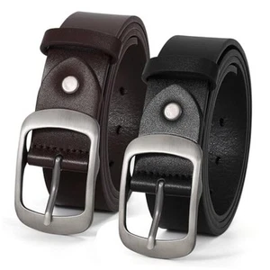 2 Packs Women M: Fit Waist Size 31-36 Inches Black+coffee With Sliver Buckle - Picture 1 of 6