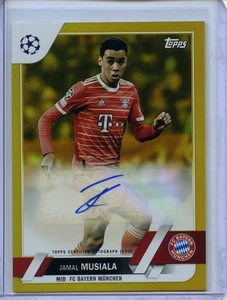 2022-23 Topps UEFA Club Competitions Jamal Musiala Autograph Gold 19/50 #A-JM - Imagen 1 de 2