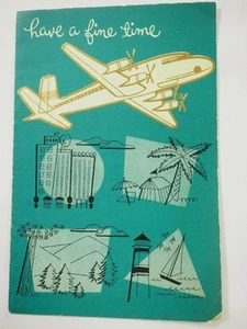 Have a Fine Time Norcross Greeting Card 3.5 x 5.5" circa 1930-40s - Picture 1 of 7