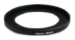 Step-up Camera lens adapter ring 43-46 43mm-46mm Anodized metal Black Brand NEW - Picture 1 of 1