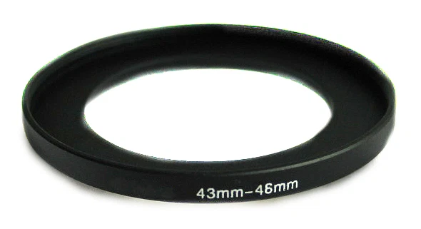Step-up Camera lens adapter ring 43-46 43mm-46mm Anodized metal Black Brand NEW  - Image 1 of 1