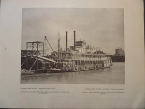 New Orleans Cotton Boat Mississippi River Louisiana Photogravure 1927 E Hoppe - Picture 1 of 2