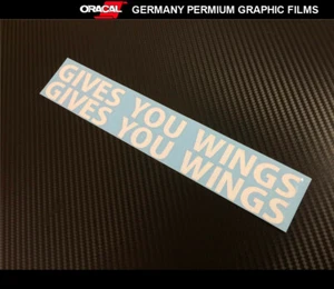 2 Pics GIVES YOU WINGS 93 / 46 MotoGP Motorcycle both sides Vinyl Decal Sticker - Foto 1 di 2