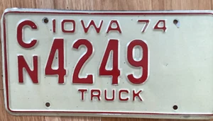 LKW-Kennzeichen Iowa 1974 - Bild 1 von 1