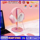 RGB Headphone Stand Hanger with 3 USB2.0 Ports for All Headphones (Pink)