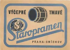 Licor de vino etiqueta Vycepne Tmave Staropramen Praha-Smichov - Imagen 1 de 1