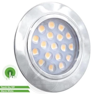 DIMATEC 12V TOUCH ON/OFF DOWNLIGHT INCASSO ROULOTTE CAMPER BARCA FARETTO - Foto 1 di 4