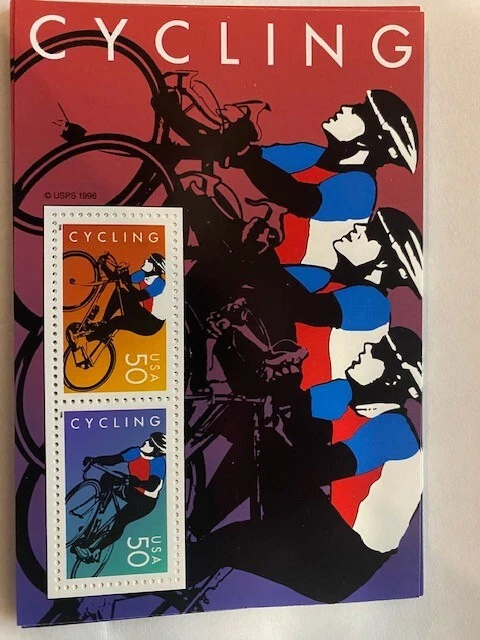 US 3119 Cycling Souv Sheet  - Image 1 of 1