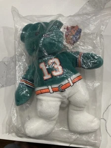 Miami Dolphins “Marino” Bean Bag Collectible Bear - Picture 1 of 5