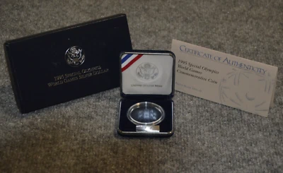 *Empty Box* For 1995-P Proof World Games Commem. Silver Dollar Capsule & COA  - Image 1 of 2