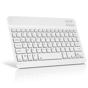 Clavier Blanc sans Fil Bluetooth AZERTY pour Tablette iOS Apple iPad / iPhone - Photo 1/5