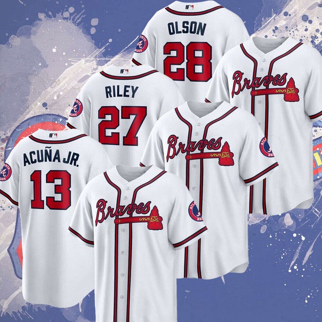 Youth Nike Ozzie Albies White Atlanta Braves Home Replica Player