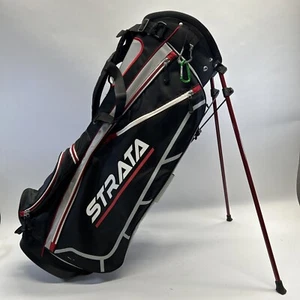 Callaway Strata Golf Bag Stand 7 Way Divider Black/Red/White W/ Rain Cover - Picture 1 of 20