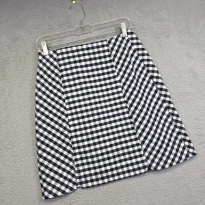 Brooks Brothers Skirts Womens 2 Blue White Gingham Plaid Academia Preppy Mini - Picture 1 of 12