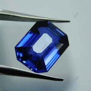 Zafiro de Ceilán Azul Natural 8,11 quilates CERTIFICADO Piedra Preciosa Suelta Corte Esmeralda - Imagen 1 de 6