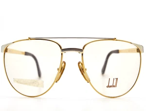 🤓 occhiali vintage DUNHILL montatura 6034 47 57 Silver/Gold vintage 1980s👓Uomo - Imagen 1 de 17