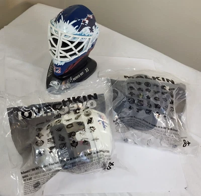 Lote de mini cascos Ovechkin Malkin Patrick Roy Colorado Avalanche McDONALDS 1996 Foto 1 de 4