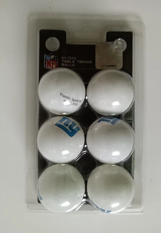 NFL NEW YORK GIANTS Ping Pong Balls 6 Pack Cover