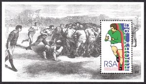 Südafrika 1995 Sc# 909a postfrisch Souvenirblatt Rugby Weltmeisterschaft - Bild 1 von 2
