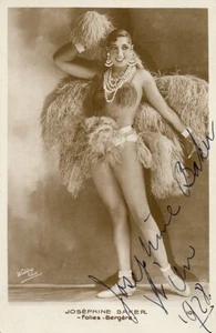 Fotografía firmada de JOSEPHINE BAKER - estrella de cine actriz y cantante - preimpresa - Imagen 1 de 1