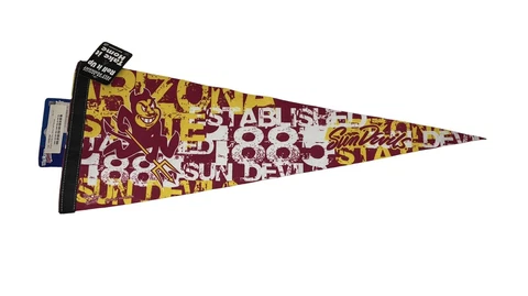 NWT Arizona State Sun Devils Pennant Wincraft Sports NCAA College 12x30 Cover
