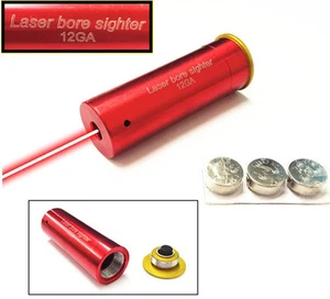 Hunting CAL12 Gauge Red Dot Laser Bore Sight Bullet Shape Sighter Lasers - Picture 1 of 6