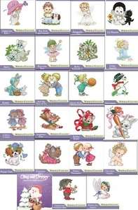 385 Morehead Machine Embroidery Design CD Angels Holy Babies Xmas 23 Collections - Picture 1 of 24