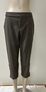 JON Brown Wool Blend Cropped Pants Capris Slacks Trousers Size 4, EUC - Picture 1 of 9