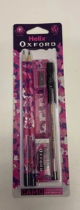 Helix Oxford Student Set Green Camo 15cm Ruler Pencils Pen Eraser Sharpener - Picture 1 of 4