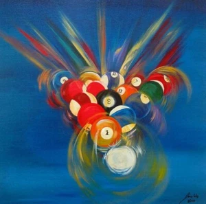 Break by James Wing, handsigniert, nummeriert, Glicee auf Leinwand 16"x16" NEU! - Bild 1 von 2