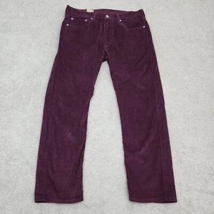 Levi's Men 33x29 505 Regular Fit Corduroy Jeans Pants Burgundy IRREGULAR - Picture 1 of 12